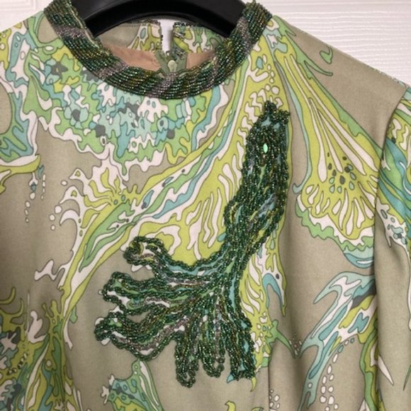Vintage Imperial Designs Green Paisley Dress - Picture 3 of 6